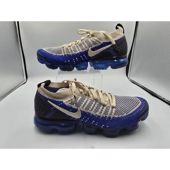 Nike Air Vapormax Flyknit 2 Light Cream Racer Blue 942842-204 Men's US 9 - Picture 2 of 13